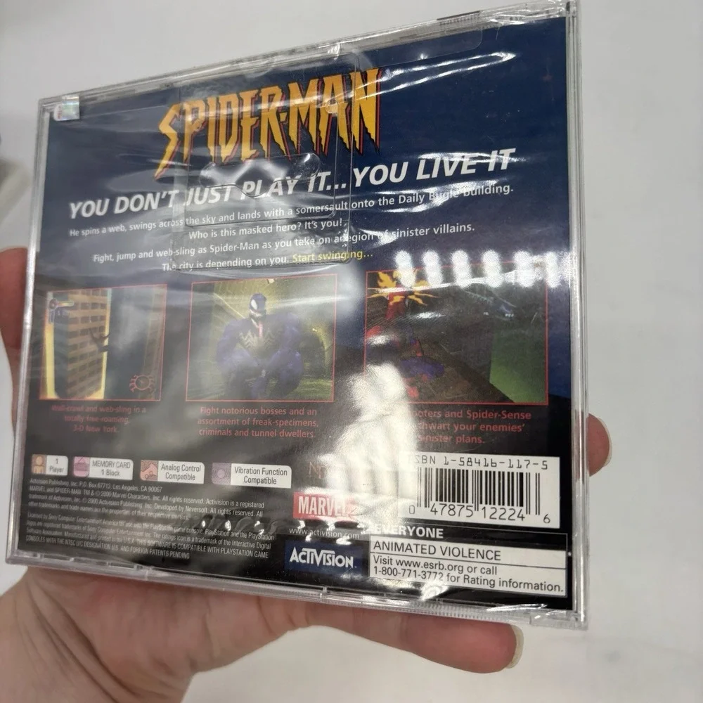 Spider-Man (SONY PlayStation 1, 2000) PS1 PSX Batman COMPLETE PRISTINE NEW MINT